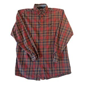 Wrangler George Strait Plaid Shirt Size Large Western Cowboy Cut‎ rodeo rustic